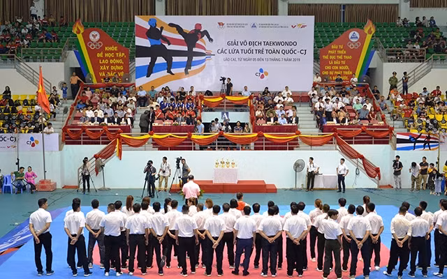 Khai mạc Giải Taekwondo trẻ toàn quốc năm 2019 tại TP Lào Cai.