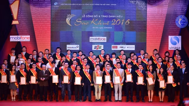 Các doanh nghiệp đoạt giải Sao Khuê 2016.