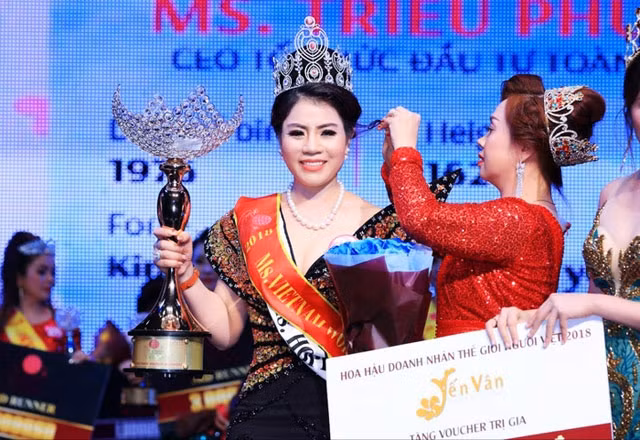 Hoa hậu Doanh nhân thế giới người Việt 2018 Nguyễn Thị Nhung, người bị cáo buộc cầm đầu đường dây mua bán trái phép hóa đơn GTGT nghìn tỷ. (Ảnh: internet)