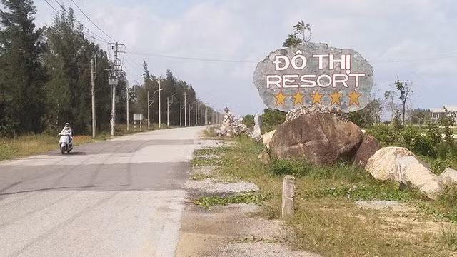 Biển chỉ dẫn đến khu resort.