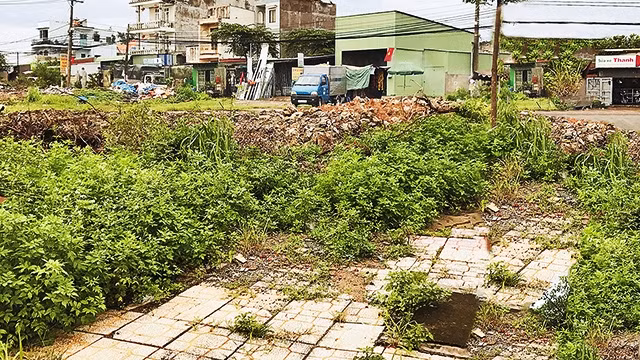 Lô đất góc hai mặt tiền của gia đình ông Tăng Quốc Hòa bị thu hồi tại Dự án Khu dân cư Bình Dương.