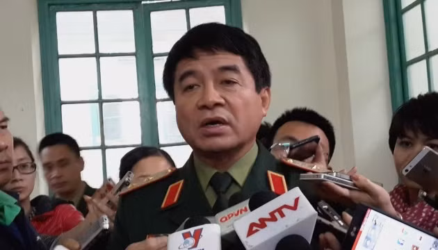 Trung tướng Võ Văn Tuấn trả lời báo chí sáng 11-3.