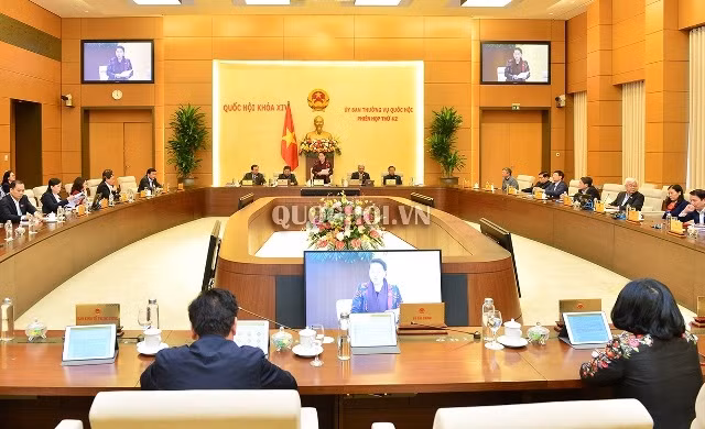 Một phiên họp của Ủy ban Thường vụ Quốc hội.