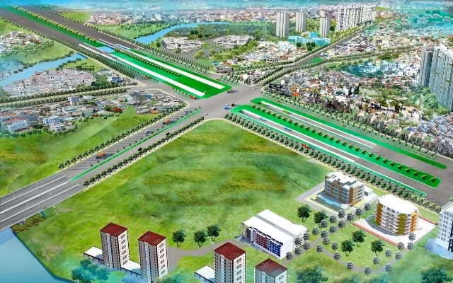 Phối cảnh dự án hầm chui nút giao thông Nguyễn Văn Linh - Nguyễn Hữu Thọ, quận 7, TP Hồ Chí Minh.