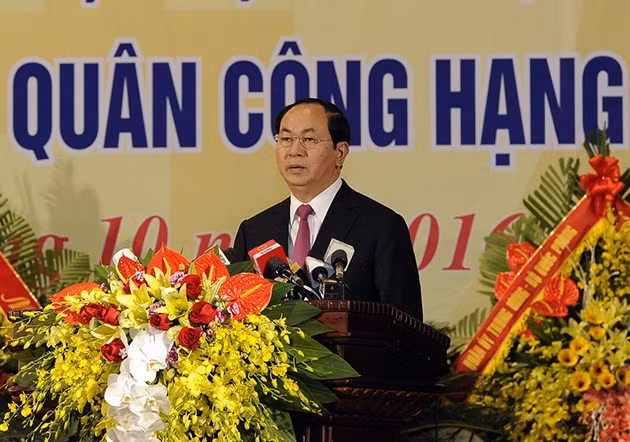 Chủ tịch nước Trần Đại Quang phát biểu tại lễ kỷ niệm.