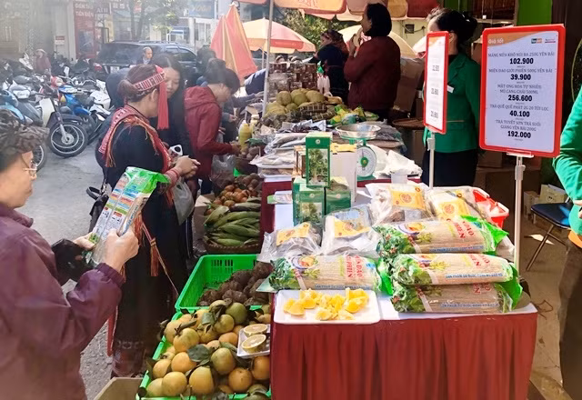 Tuần lễ giới thiệu hàng nông sản Yên Bái được Tổng công ty Thương mại Hà Nội (Hapro) tổ chức năm 2019.