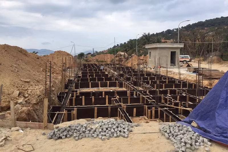 Cận cảnh 40 móng biệt thự trên bán đảo Sơn Trà.
