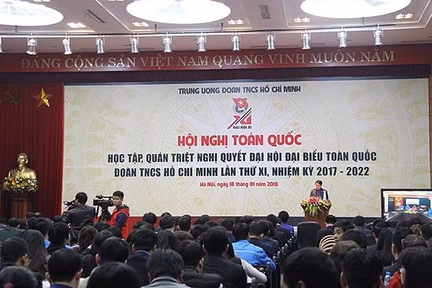 Hình ảnh tại đầu cầu trung ương của Hội nghị ở Thủ đô Hà Nội.