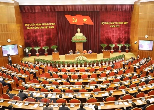 Toàn cảnh khai mạc Hội nghị lần thứ 11, BCH T.Ư Đảng, khóa XII.