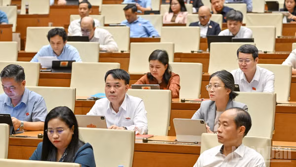 Quốc hội họp phiên sáng 26/10. (Ảnh: THỦY NGUYÊN)