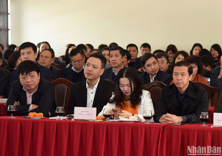 Các đại biểu tham dự Giao ban báo chí đầu xuân Quý Mão 2023.