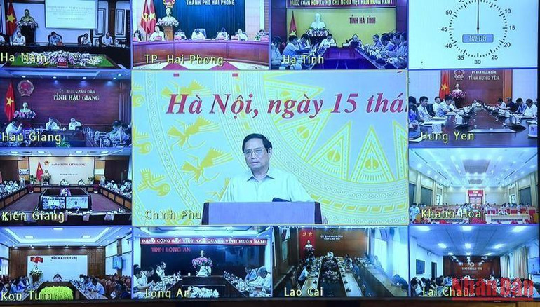 Hội nghị được kết nối với các tỉnh, thành phố trong cả nước.