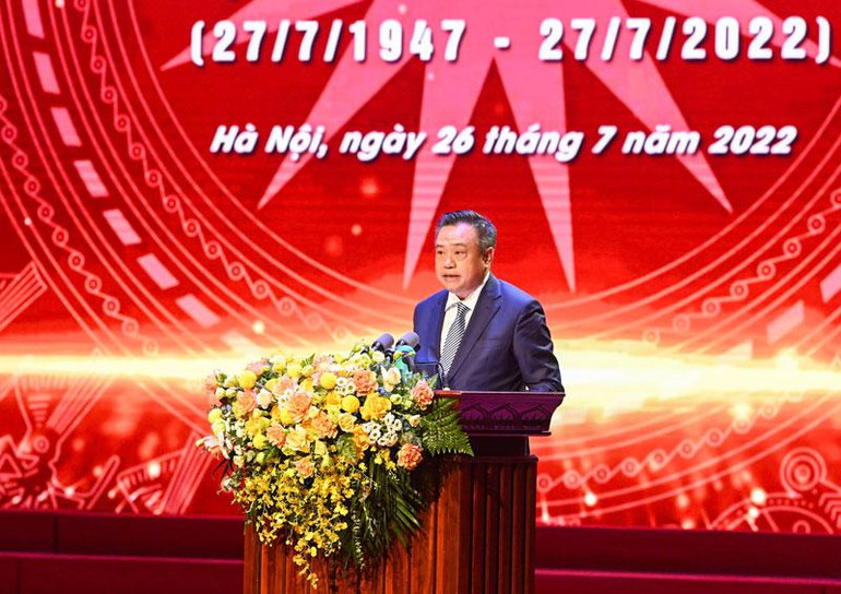 Chủ tịch UBND thành phố Hà Nội Trần Sỹ Thanh phát biểu tại hội nghị.