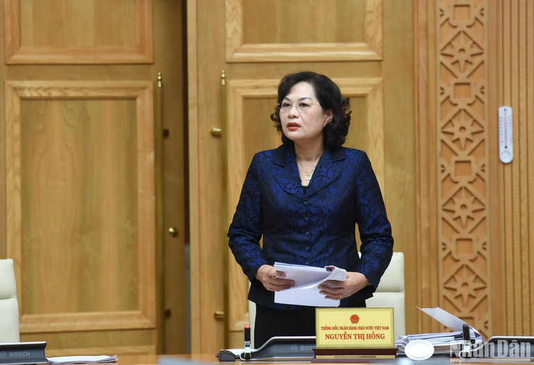 Thống đốc Ngân hàng Nhà nước Việt Nam Nguyễn Thị Hồng Phát biểu.