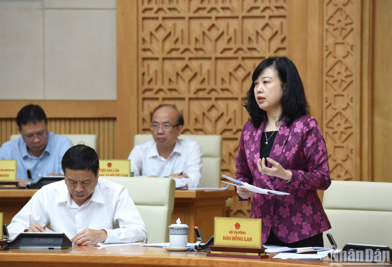 Bộ trưởng Y tế Đào Hồng Lan phát biểu.