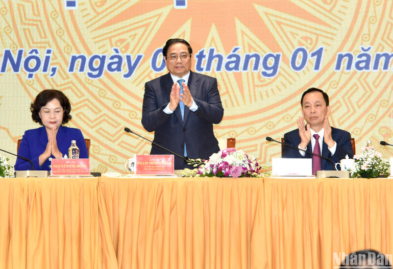 Thủ tướng Phạm Minh Chính dự và phát biểu chỉ đạo Hội nghị.