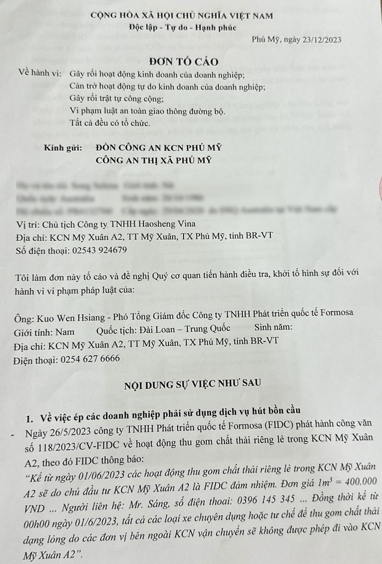 Tăng phụ phí bất thường, 19 doanh nghiệp nước ngoài “kêu cứu” Ủy ban nhân dân tỉnh Bà Rịa-Vũng Tàu ảnh 3