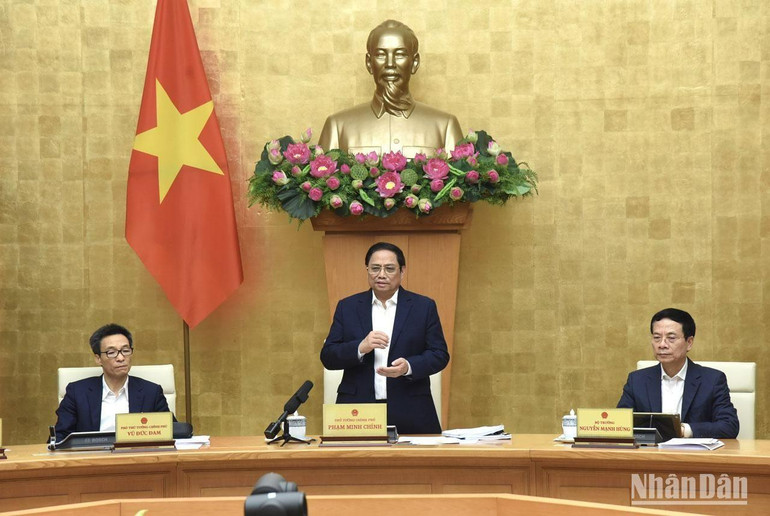 Thủ tướng Phạm Minh Chính phát biểu khai mạc hội nghị.