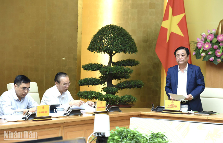 Bộ trưởng Nông nghiệp và Phát triển nông thôn Lê Minh Hoan phát biểu.