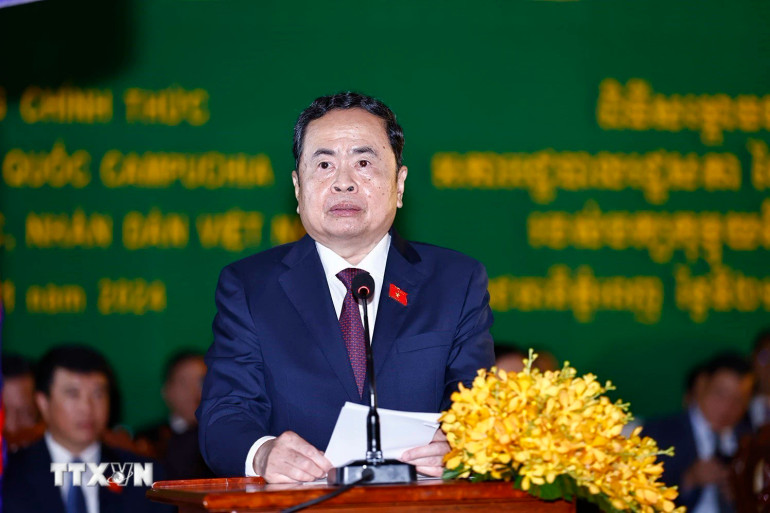 Chủ tịch Quốc hội Trần Thanh Mẫn phát biểu. (Ảnh: Doãn Tấn/TTXVN) Chủ tịch Quốc hội Trần Thanh Mẫn phát biểu. (Ảnh: Doãn Tấn/TTXVN)