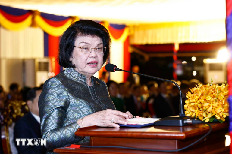 Chủ tịch Quốc hội Campuchia Khuon Sudary phát biểu. (Ảnh: Doãn Tấn/TTXVN) Chủ tịch Quốc hội Campuchia Khuon Sudary phát biểu. (Ảnh: Doãn Tấn/TTXVN)