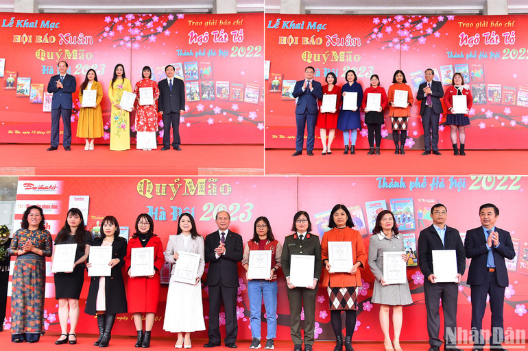 Tại lễ khai mạc, Hội Nhà báo thành phố Hà Nội trao giải thưởng báo chí Ngô Tất Tố năm 2022 gồm: 1 giải Đặc biệt, 3 giải Nhất, 5 giải Nhì, 9 giải Ba và 25 giải Khuyến khích cho các tác giả, nhóm tác giả.