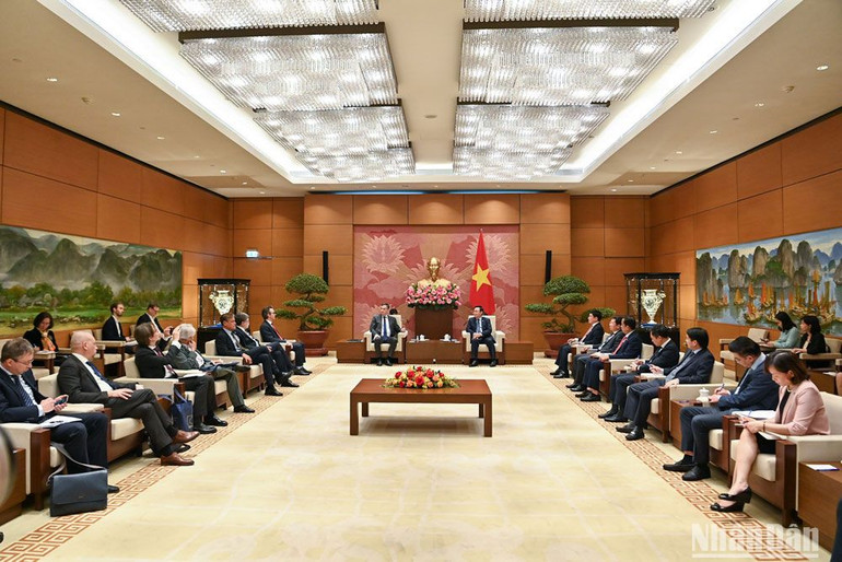 Quang cảnh buổi tiếp tại Nhà Quốc hội. (Ảnh: DUY LINH)