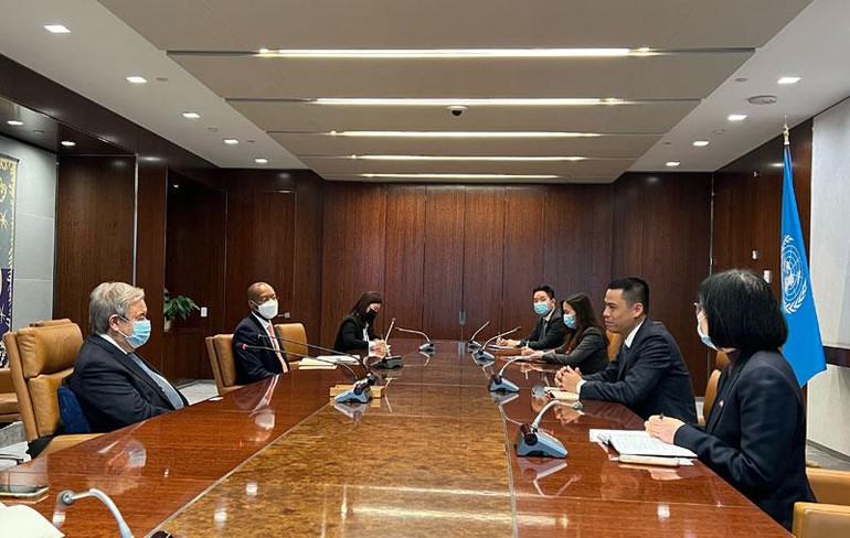 Toàn cảnh buổi tiếp. (Ảnh: Bộ Ngoại giao) Toàn cảnh buổi tiếp. (Ảnh: Bộ Ngoại giao)