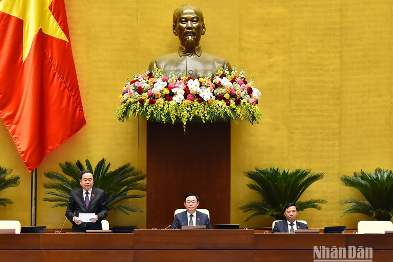 Phó Chủ tịch Thường trực Quốc hội Trần Thanh Mẫn điều hành phiên làm việc về công tác nhân sự chiều 5/1. Phó Chủ tịch Thường trực Quốc hội Trần Thanh Mẫn điều hành phiên làm việc về công tác nhân sự chiều 5/1.