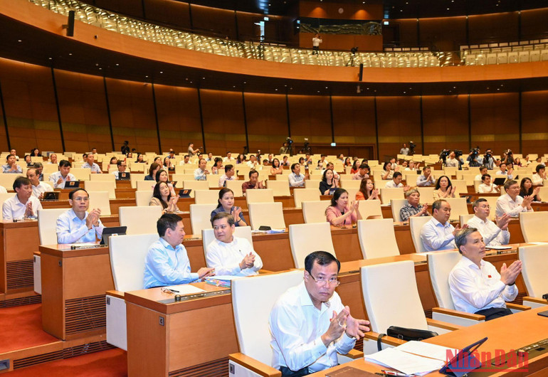 Các đại biểu Quốc hội dự hội nghị.