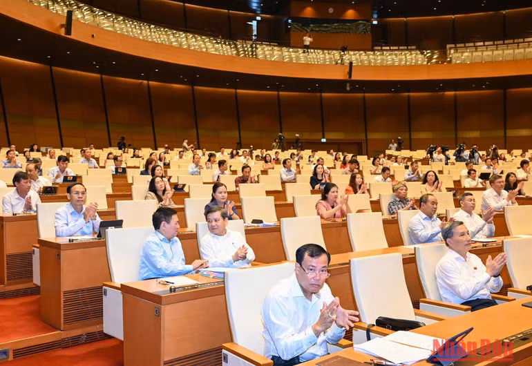 Các đại biểu Quốc hội dự hội nghị.