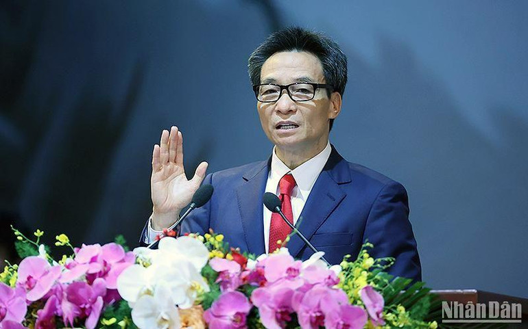 Phó Thủ tướng Vũ Đức Đam phát biểu ý kiến tại Đại hội.