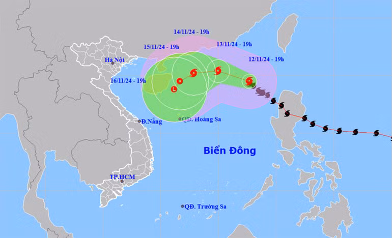 Vị trí và hướng di chuyển của bão số 8. Vị trí và hướng di chuyển của bão số 8.