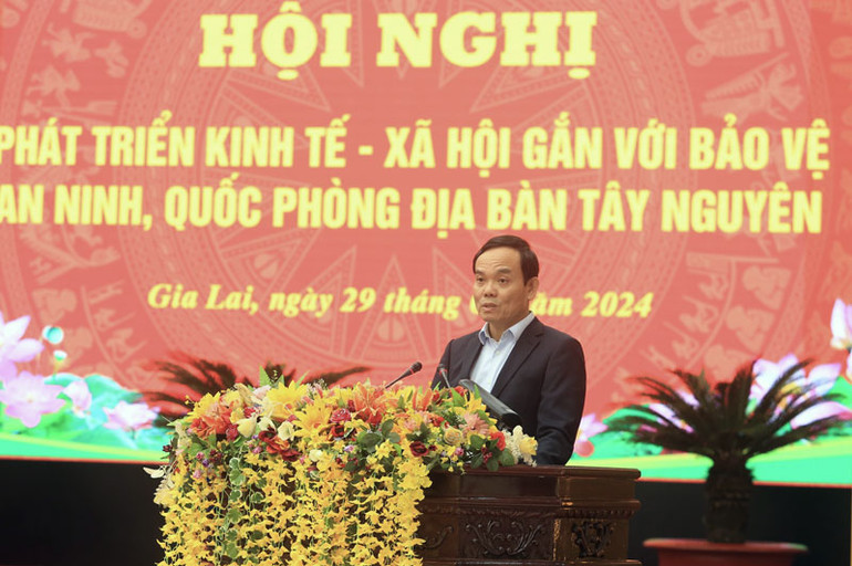 Phó Thủ tướng Trần Lưu Quang phát biểu khai mạc hội nghị.