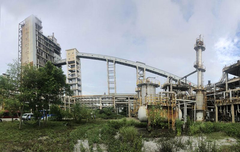 Khu vực sản xuất tại Nhà máy Phân đạm Hà Bắc (Bắc Giang). (Ảnh: TRẦN HẢI)