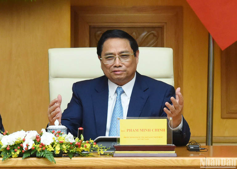 Thủ tướng Phạm Minh Chính phát biểu tại Hội nghị cấp cao Việt Nam-Hoa Kỳ về Đầu tư và đổi mới sáng tạo.