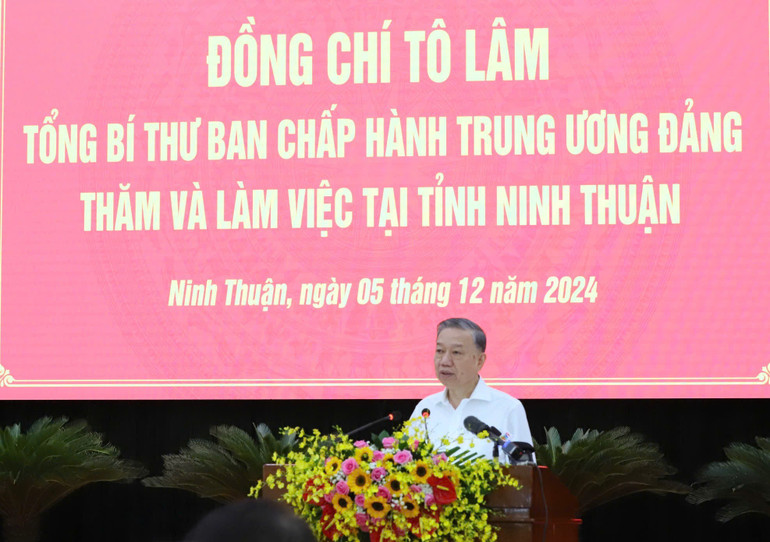 Tổng Bí thư Tô Lâm phát biểu tại Hội nghị.