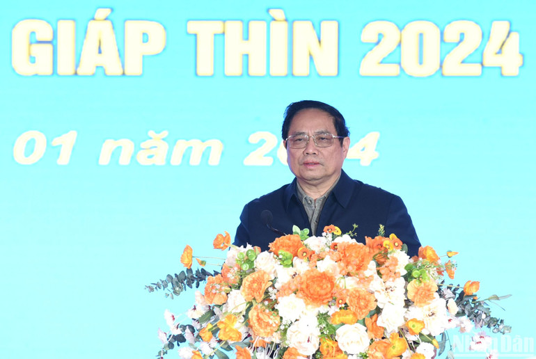 Thủ tướng Phạm Minh Chính phát biểu ý kiến tại chương trình. Thủ tướng Phạm Minh Chính phát biểu ý kiến tại chương trình.