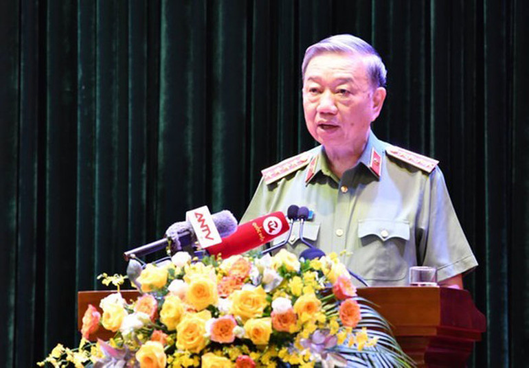 Bộ trưởng Công an Tô Lâm phát biểu khai mạc hội nghị
