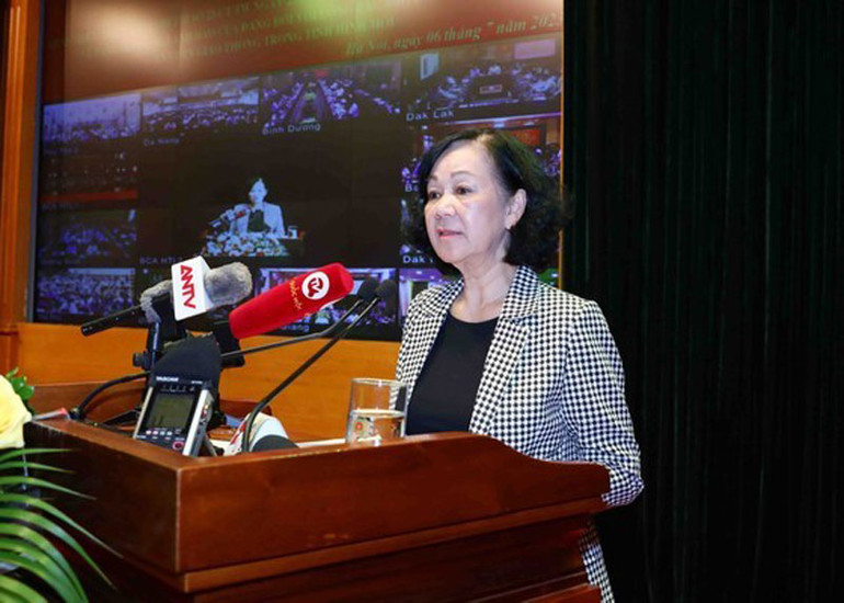 Đồng chí Trương Thị Mai phát biểu chỉ đạo Hội nghị.