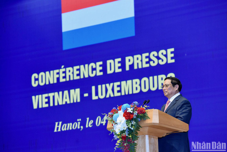 Thủ tướng Phạm Minh Chính phát biểu tại buổi gặp gỡ báo chí. Thủ tướng Phạm Minh Chính phát biểu tại buổi gặp gỡ báo chí.