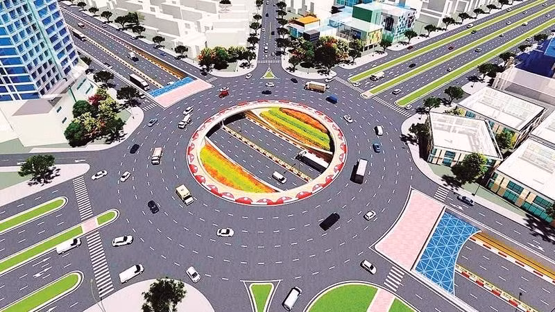 Phối cảnh nút giao giữa đường Bùi Viện-Lê Hồng Phong (Hải Phòng).