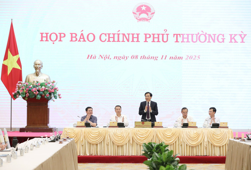 Họp báo Chính phủ thường kỳ. (Ảnh: VGP)