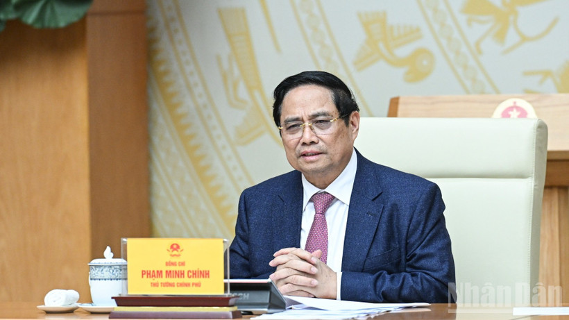 Thủ tướng Chính phủ Phạm Minh Chính chủ trì Phiên họp lần thứ nhất của Ban Chỉ đạo. (Ảnh: Trần Hải)