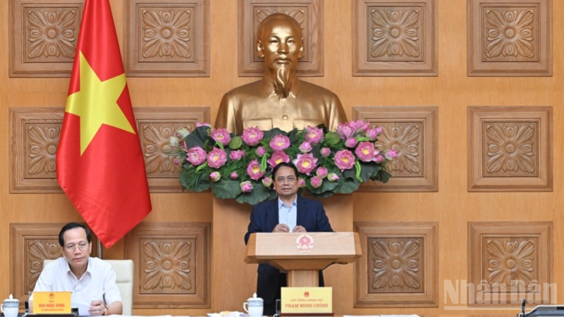 Thủ tướng Phạm Minh Chính chủ trì phiên họp. (Ảnh: Trần Hải)