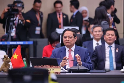 Thủ tướng Chính phủ Phạm Minh Chính tham dự Hội nghị Cấp cao ASEAN-Australia lần thứ 5. (Ảnh: VGP/Nhật Bắc)