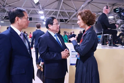 Thủ tướng Chính phủ Phạm Minh Chính gặp Tổng Giám đốc UNESCO Andrey Azoulay (Ảnh: Nhật Bắc/VGP)