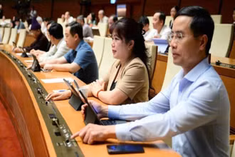 Quốc hội chính thức thông qua dự án Luật sửa đổi, bổ sung một số điều của Luật Chất lượng sản phẩm, hàng hóa. (Ảnh: MAI HÀ)