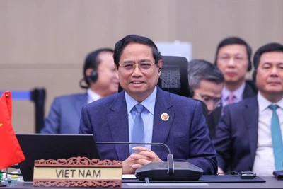 Thủ tướng Phạm Minh Chính phát biểu ý kiến tại Hội nghị Cấp cao ASEAN-Hàn Quốc lần thứ 26. (Ảnh: VGP/Nhật Bắc)