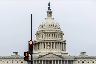 Tòa nhà Quốc hội Mỹ ở Washington D.C. (Ảnh: THX/TTXVN)